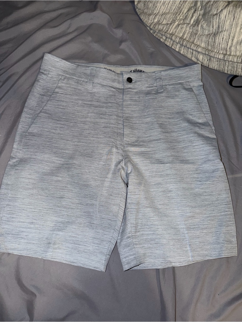 Callaway Men's Heather Light Gray Performance Golf Shorts